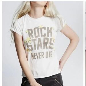 Rock Stars Never Die Recycled Karma tee NWOT small